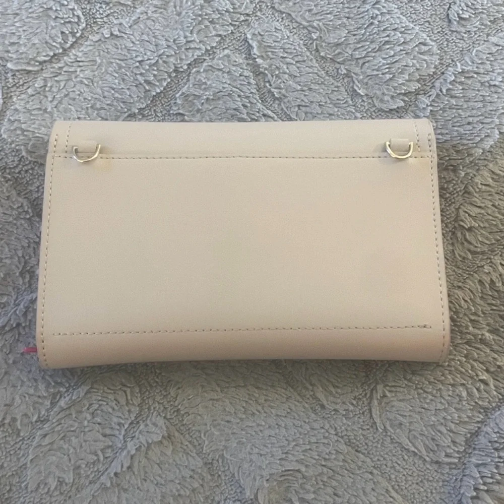 Kate Spade Winnie Wallet on Chain Arbour Hil Blush Pink Leather